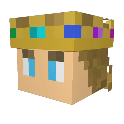 Tommy_Green Minecraft avatar head, 3D render