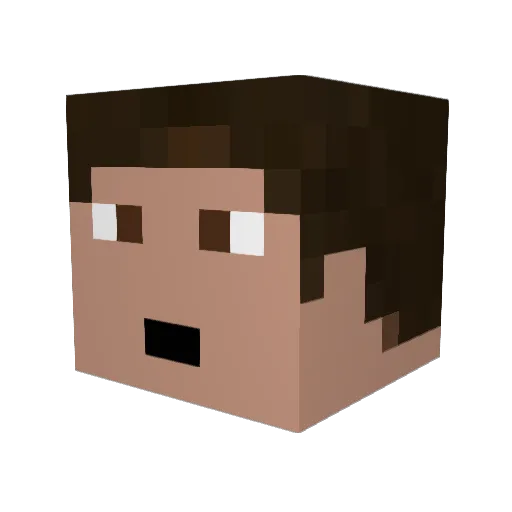 Tommy_Song Minecraft avatar head, 3D render