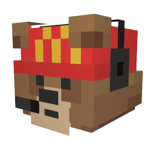 Tommylin888 Minecraft avatar head, 3D render