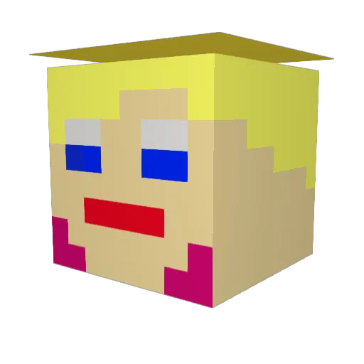 Tommymozz Minecraft avatar head, 3D render