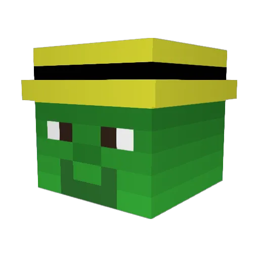 Tommzor Minecraft avatar head, 3D render