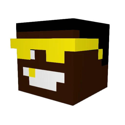 Tomo1337 Minecraft avatar head, 3D render