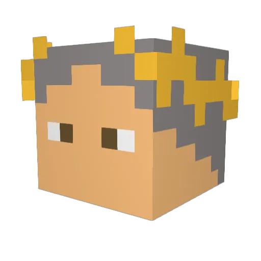 TomoHD Minecraft avatar head, 3D render