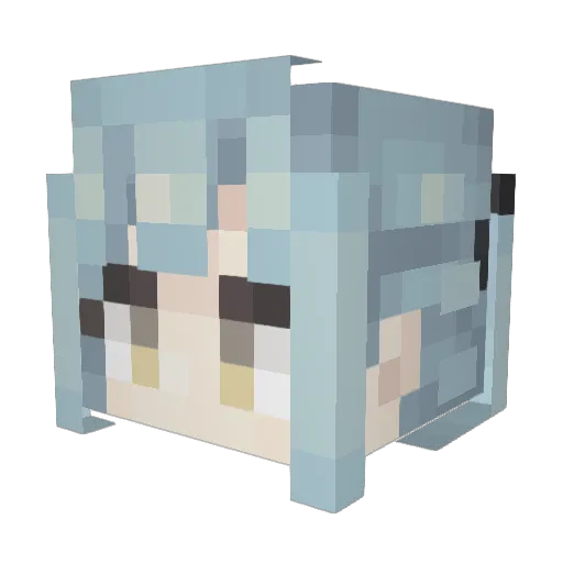 Tomo_Tokyo Minecraft avatar head, 3D render