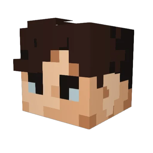 Tomo_p1 Minecraft avatar head, 3D render