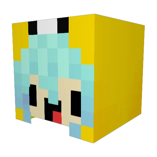 Tomodachi211 Minecraft avatar head, 3D render
