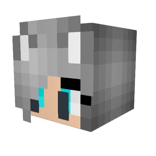 TomoeAT Minecraft avatar head, 3D render