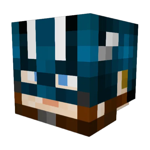 Tomoebi_ Minecraft avatar head, 3D render