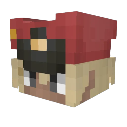 Tomohito00 Minecraft avatar head, 3D render