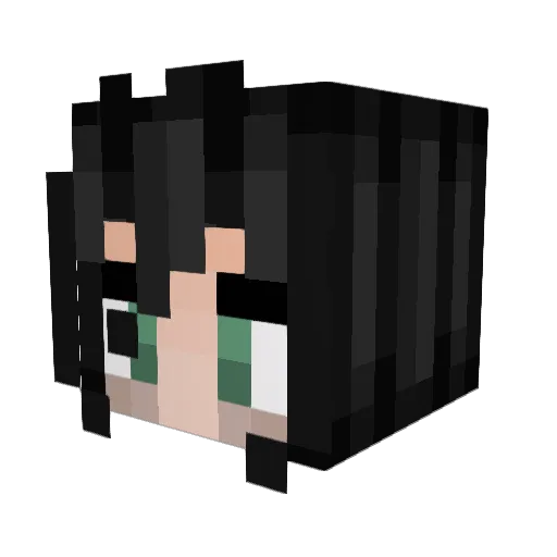 TomokoW Minecraft avatar head, 3D render