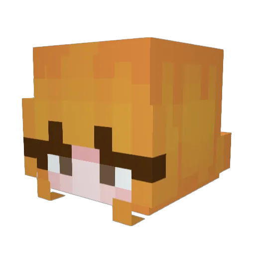 Tomooe Minecraft avatar head, 3D render