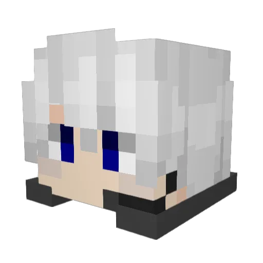 Tomori915 Minecraft avatar head, 3D render