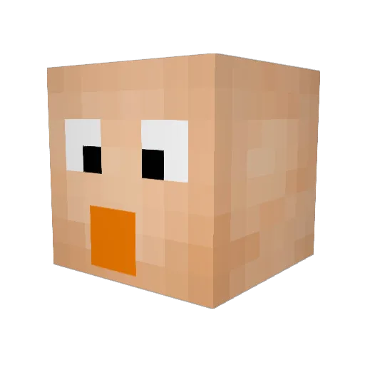 Tomotiso2k Minecraft avatar head, 3D render