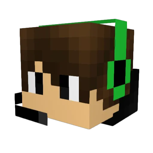 Tomotyu Minecraft avatar head, 3D render