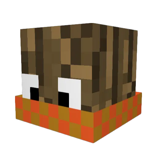 Tomowaki Minecraft avatar head, 3D render