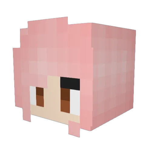 Tomoya_Ushio Minecraft avatar head, 3D render
