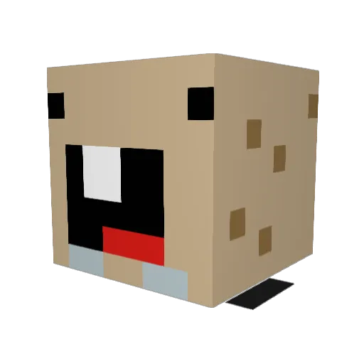 TompaFetPung Minecraft avatar head, 3D render