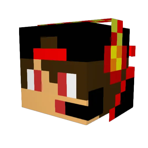 Tompanello Minecraft avatar head, 3D render