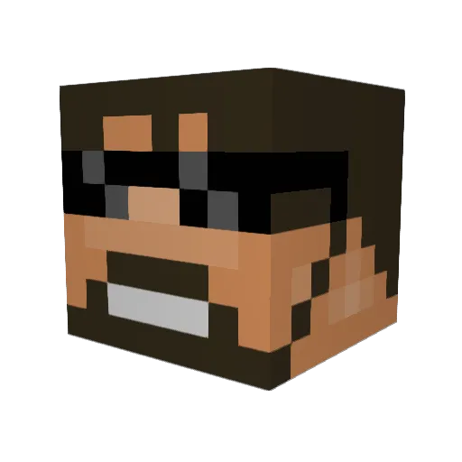 Tompla Minecraft avatar head, 3D render