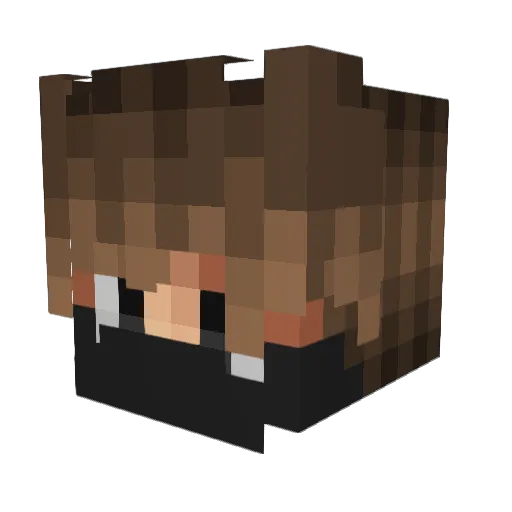 Tompzy Minecraft avatar head, 3D render