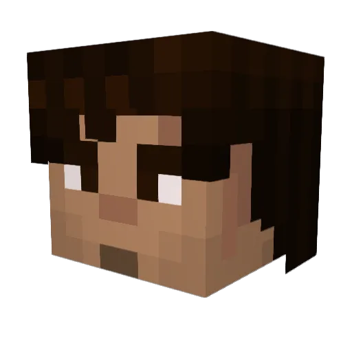 Tomsaurus Minecraft avatar head, 3D render