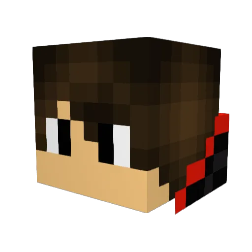 TomtheBlocker Minecraft avatar head, 3D render
