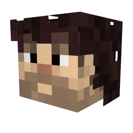 Tomtoro Minecraft avatar head, 3D render