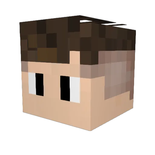 TomuBJ Minecraft avatar head, 3D render