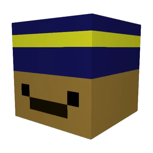 TomyFruto Minecraft avatar head, 3D render
