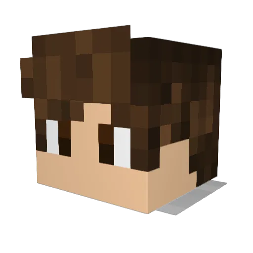 TomyGuns Minecraft avatar head, 3D render