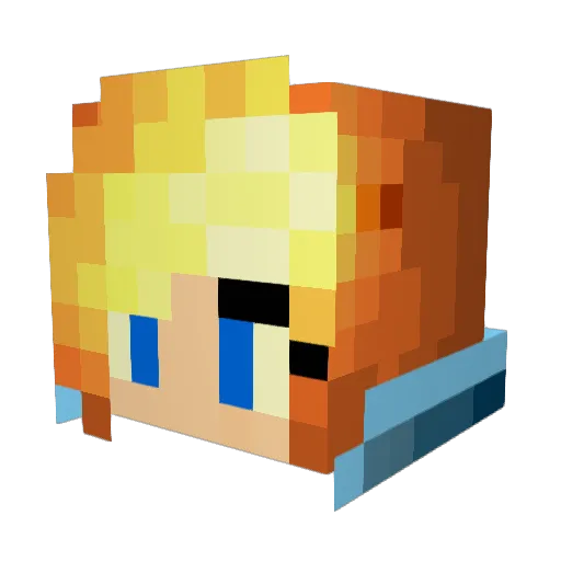 Tomybu64 Minecraft avatar head, 3D render