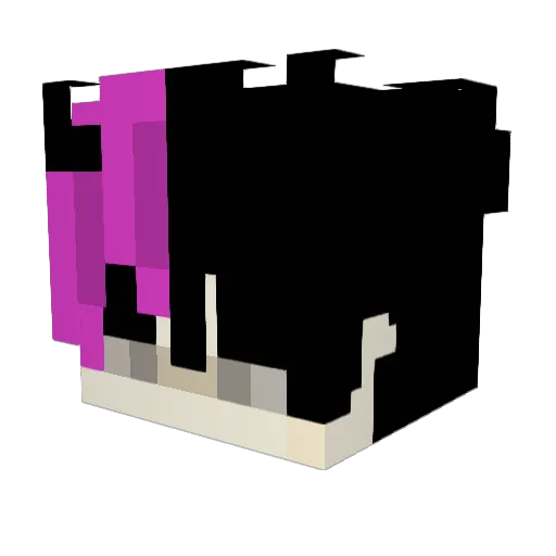 Tomyioo Minecraft avatar head, 3D render