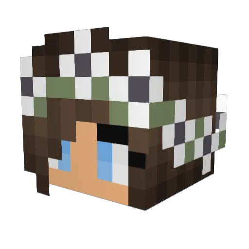 Tomylongas Minecraft avatar head, 3D render