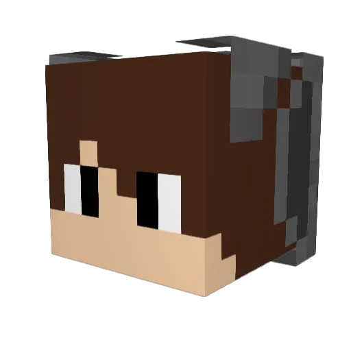 Tomywar Minecraft avatar head, 3D render