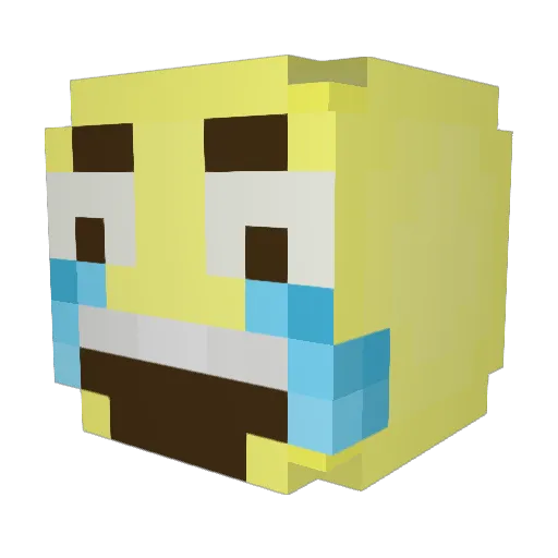 Ton3Three Minecraft avatar head, 3D render