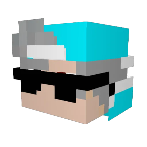 TonWolf Minecraft avatar head, 3D render