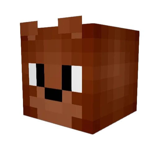 TonZhaa Minecraft avatar head, 3D render