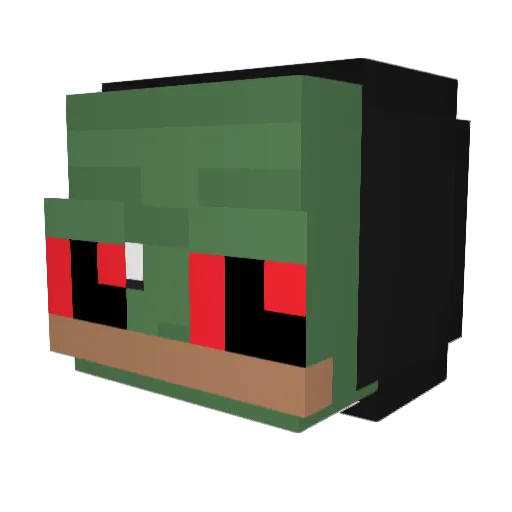 Ton_TaX Minecraft avatar head, 3D render