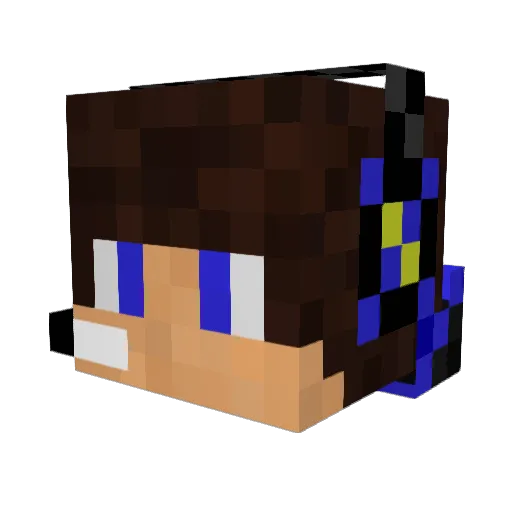 Tonaki017 Minecraft avatar head, 3D render