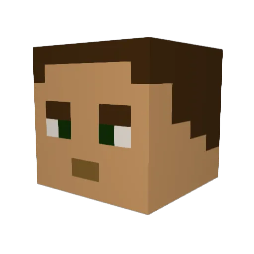 TonalDonal Minecraft avatar head, 3D render