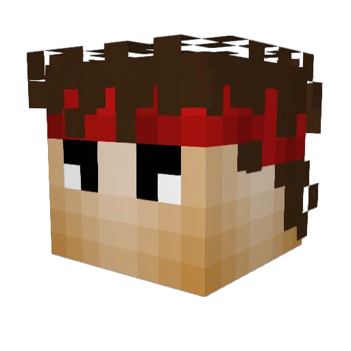 Toncoiffeur Minecraft avatar head, 3D render