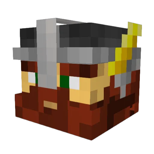 Tondegaa Minecraft avatar head, 3D render