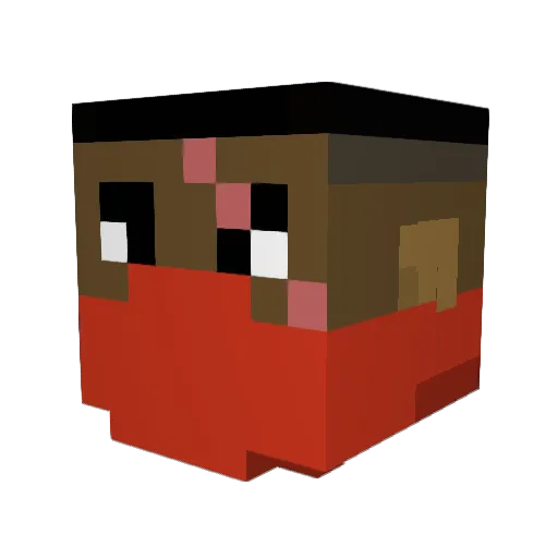 Tonfo Minecraft avatar head, 3D render