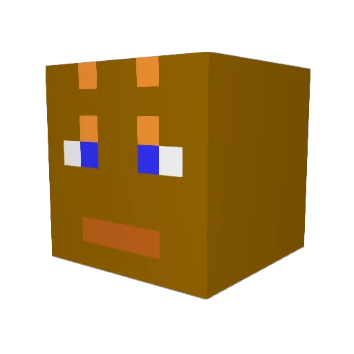 TongPoNSK Minecraft avatar head, 3D render