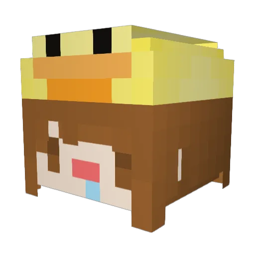TongTongKY Minecraft avatar head, 3D render
