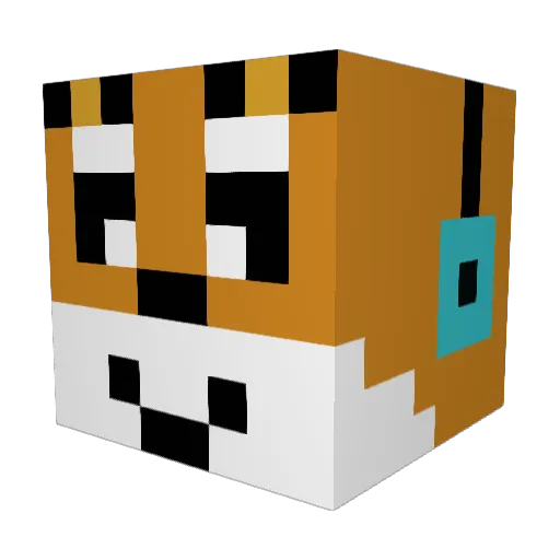 Tong_2 Minecraft avatar head, 3D render