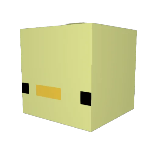 Tongkait Minecraft avatar head, 3D render