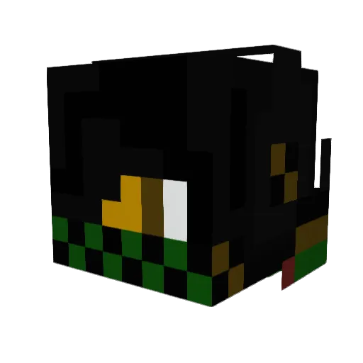 Tongmen Minecraft avatar head, 3D render