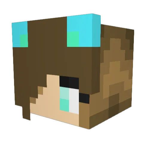 Toni1012 Minecraft avatar head, 3D render
