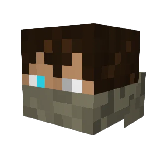 ToniAndrade Minecraft avatar head, 3D render